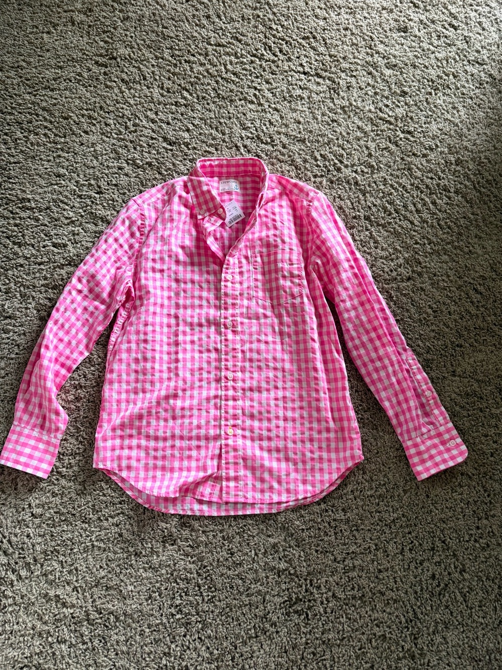 Crewcuts Pink Gingham Button-Down Shirt